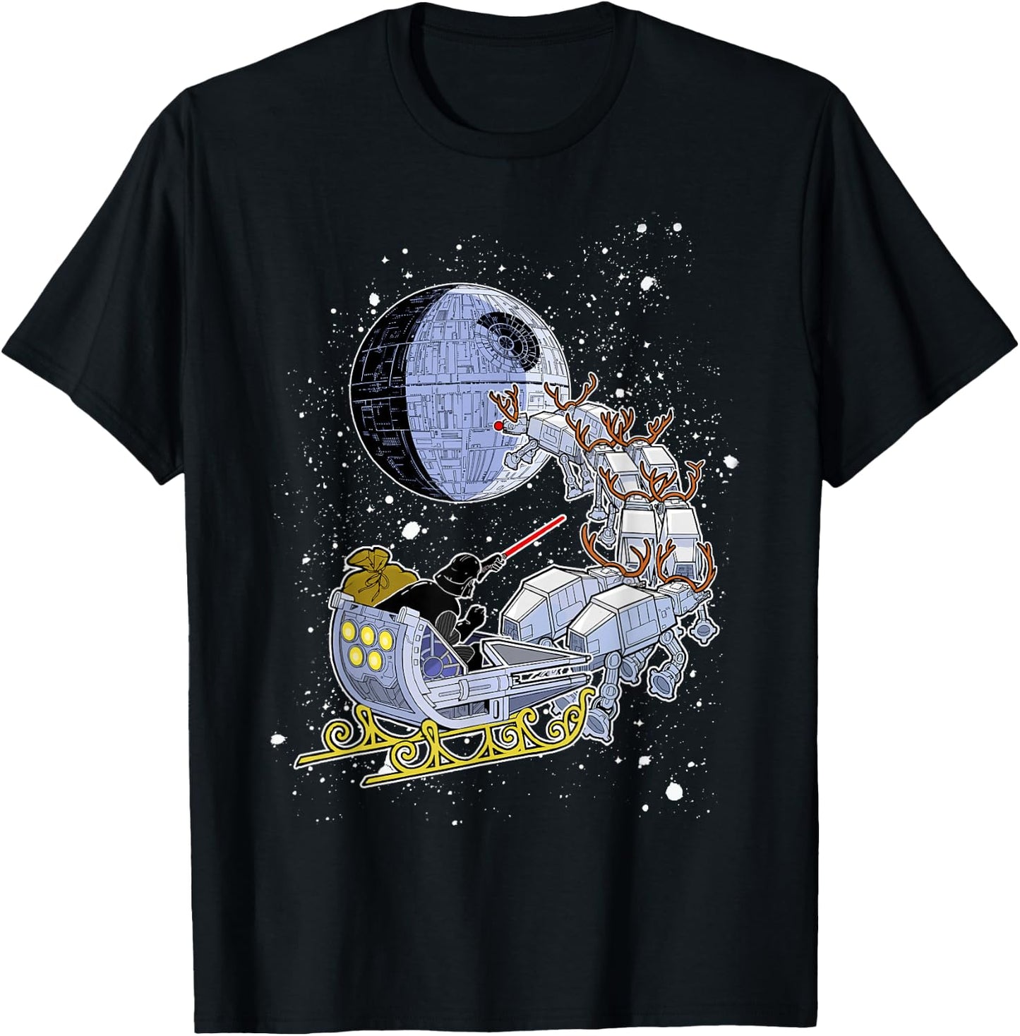 Star Wars Vader Open Sleigh T-Shirt - T-Shirt | Black