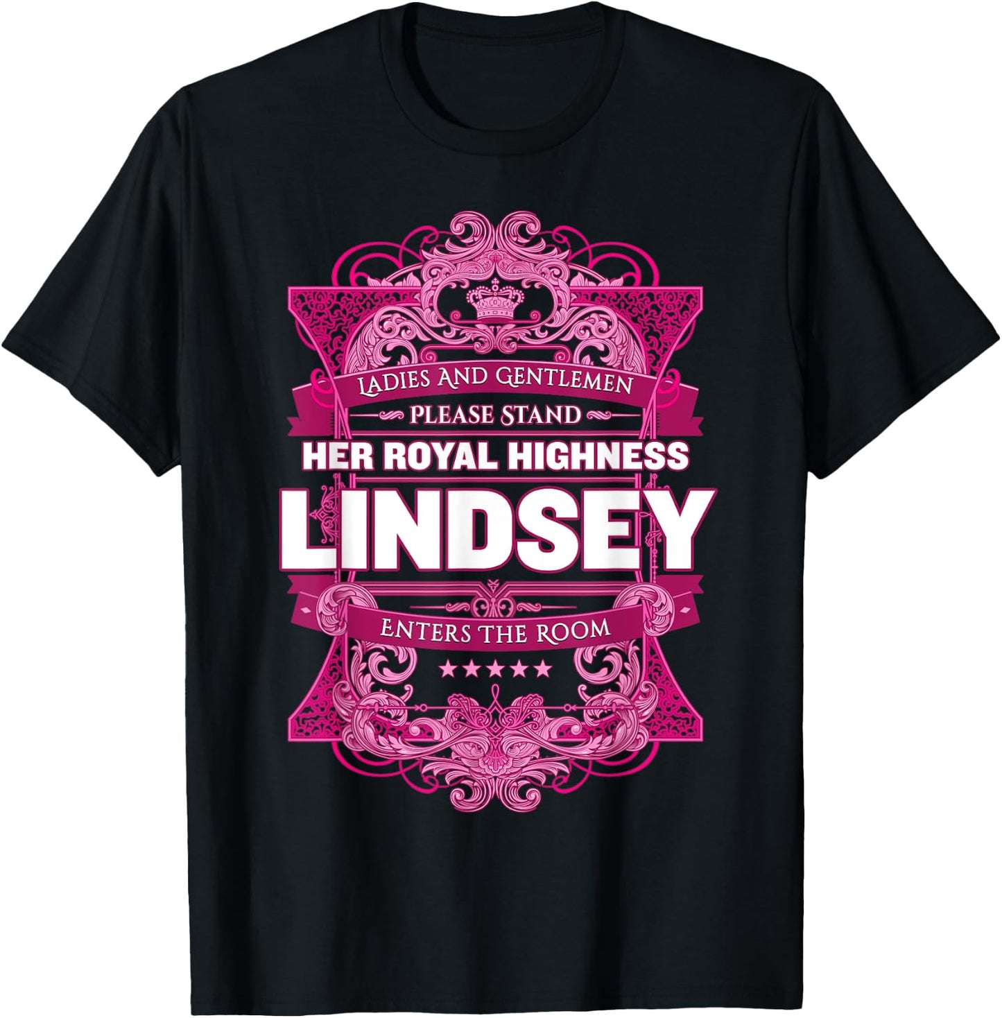 Lindsey First Name T-Shirt - T-Shirt | Black