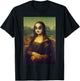 Cool Funny Rocker Mona Lisa classical art meme pop art T-Shirt - T-Shirt | Black
