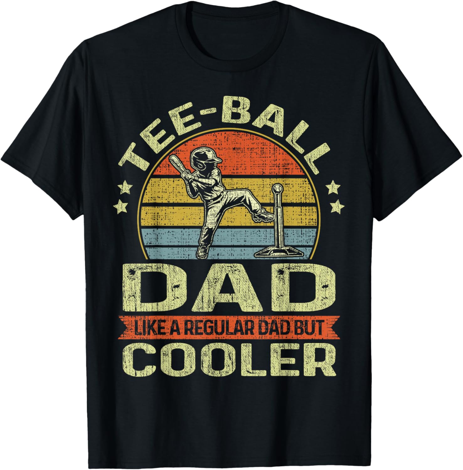 Ball Dad Like A Regular Dad But Cooler Funny Fathers Day T-Shirt - T-Shirt | Black