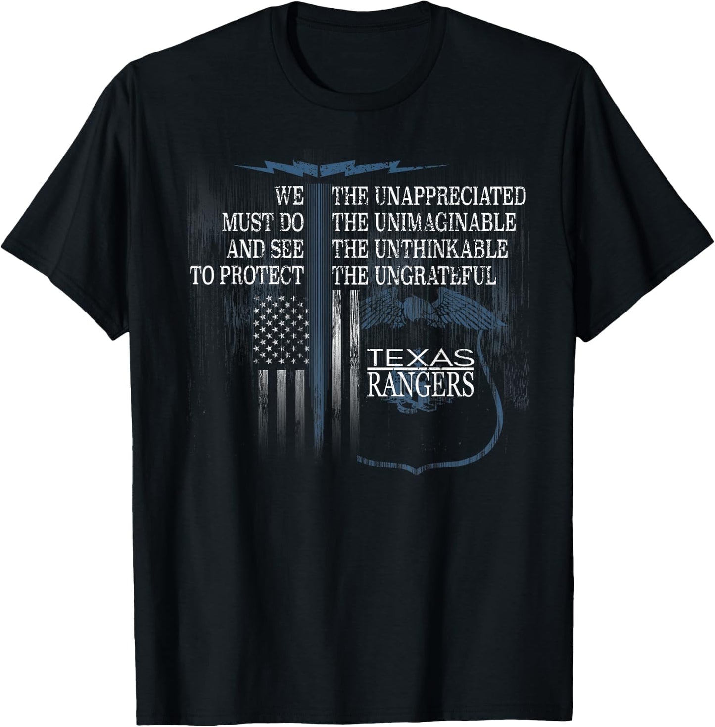 Texas Law Enforcement Ranger Law Enforcement Texas Shirt T-Shirt - T-Shirt | Black