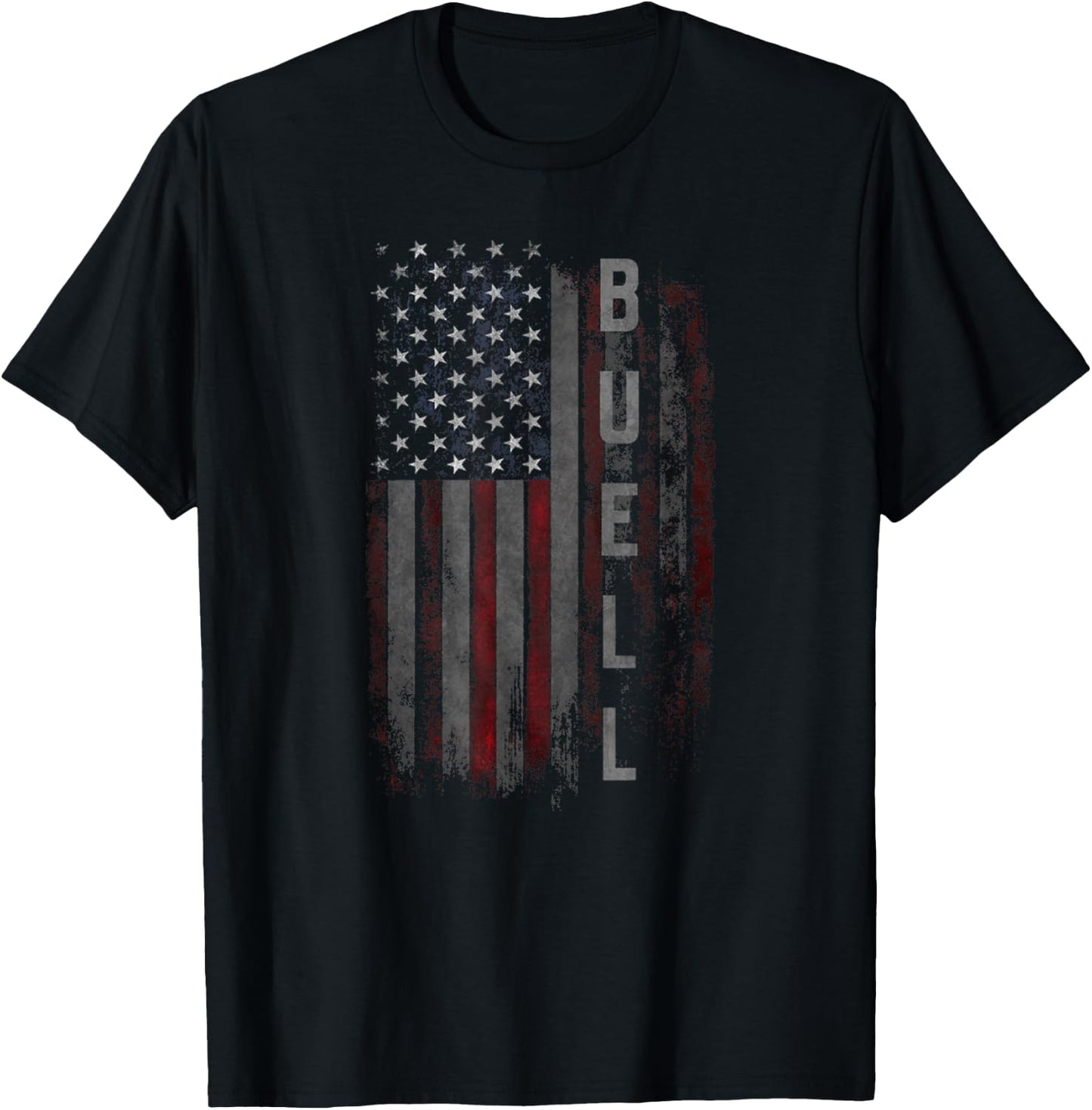 Buell Family American Flag Gift T-Shirt - T-Shirt | Black