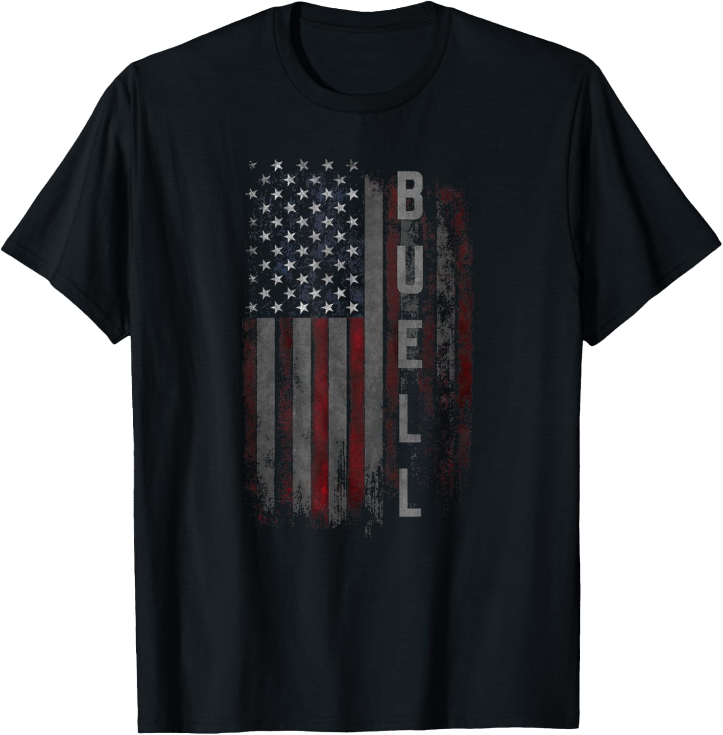 Buell Family American Flag Gift T-Shirt - T-Shirt | Black