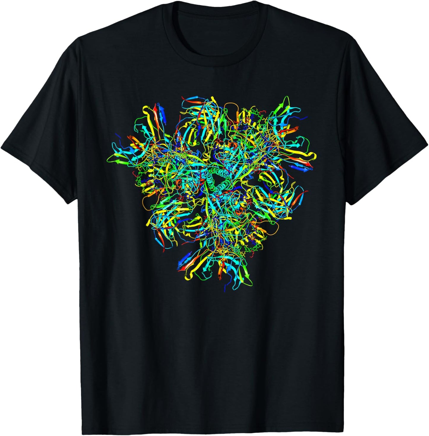 Biologie Biochemie Wissenschaft Geschenkideen Biochemistry Virus Protein Molecule HIV Antibody Complex T-Shirt - T-Shirt | Black