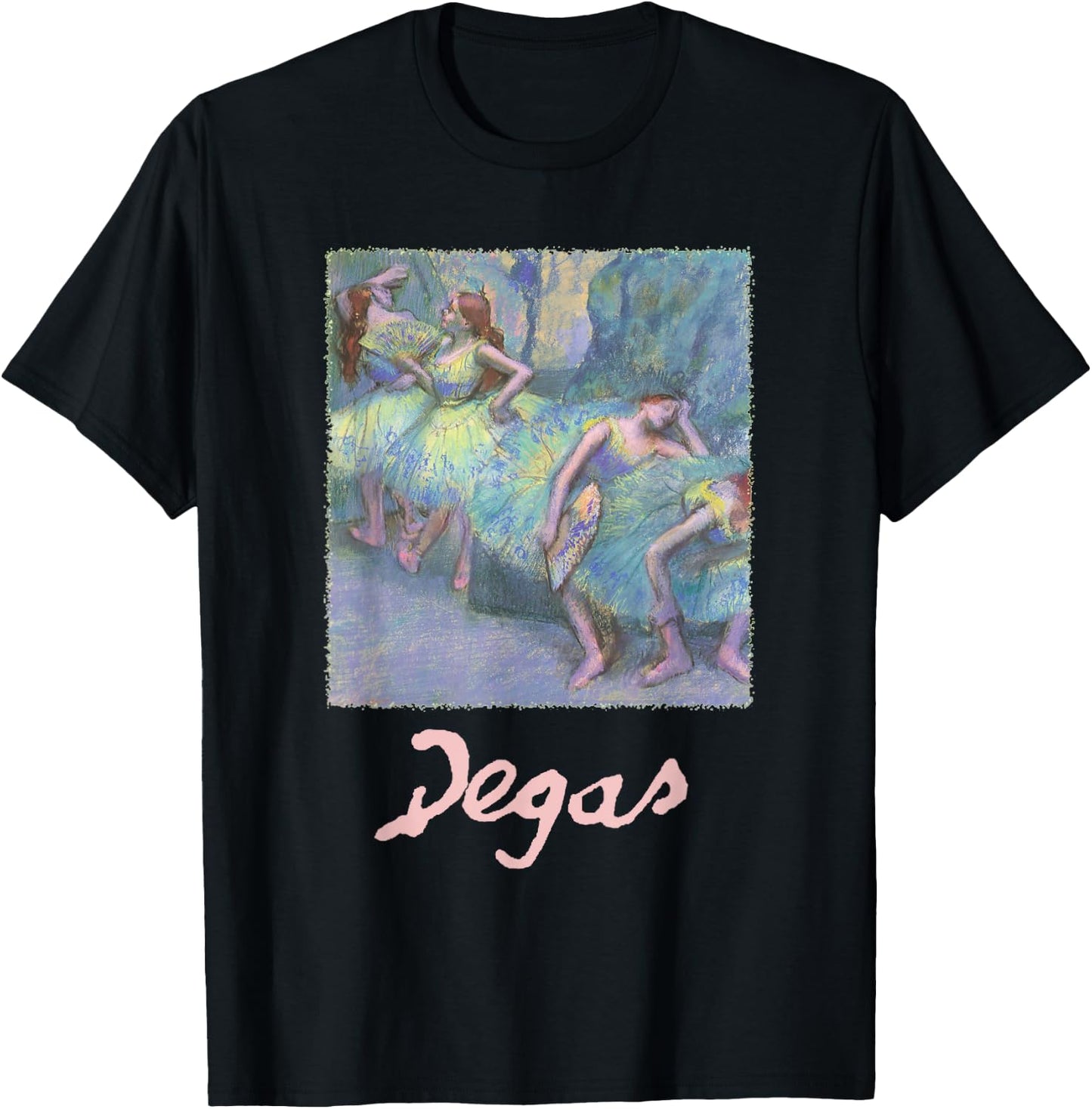 Ballet Dancers in the Wings by Edgar Degas, Ballerinas T-Shirt - T-Shirt | Black