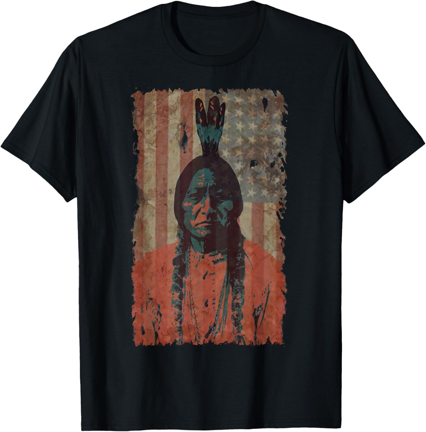 Native American Vintage T-Shirt - T-Shirt | Black