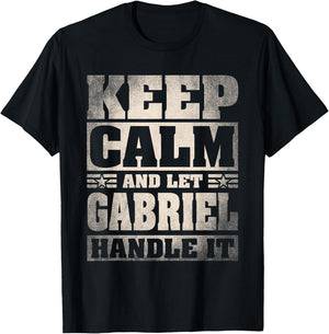 Gabriel Name Shirt Personalized Gabriel First Name T-Shirt - T-Shirt | Black