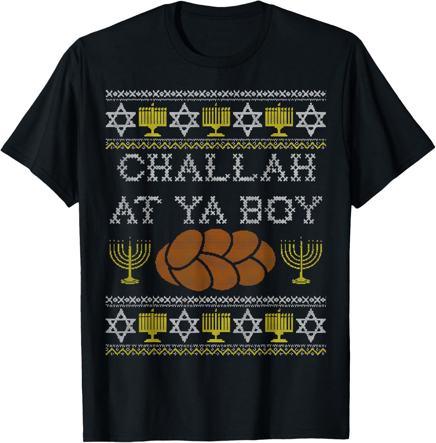 Challah At Ya Boy Shirt, Rosh Hashanah, Hanukkah Jewish Food T-Shirt - T-Shirt | Black
