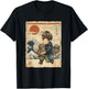 Kawaii Money Punch Kosuke Shikano Japanese Macaque Ukiyo-e T-Shirt - T-Shirt | Black