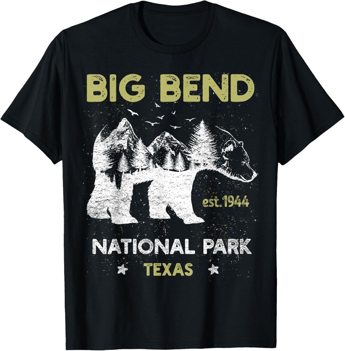 Big Bend Texas US National Park Camping Hiking Vacation T-Shirt - T-Shirt | Black