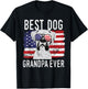 American Flag Best Dog Grandpa Ever Boxer USA Men T-Shirt - T-Shirt | Black