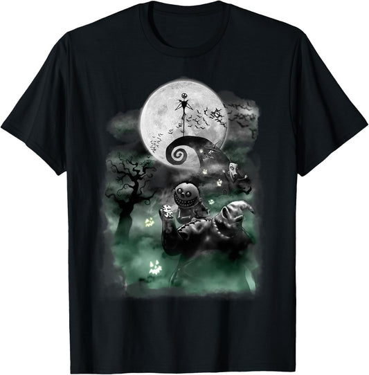 Disney - The Nightmare Before Christmas Haunted Scene T-Shirt - T-Shirt | Black