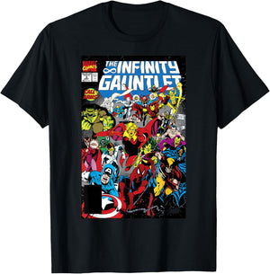Marvel Exclusive Vintage Infinity Gauntlet Comic Cover T-Shirt - T-Shirt | Black