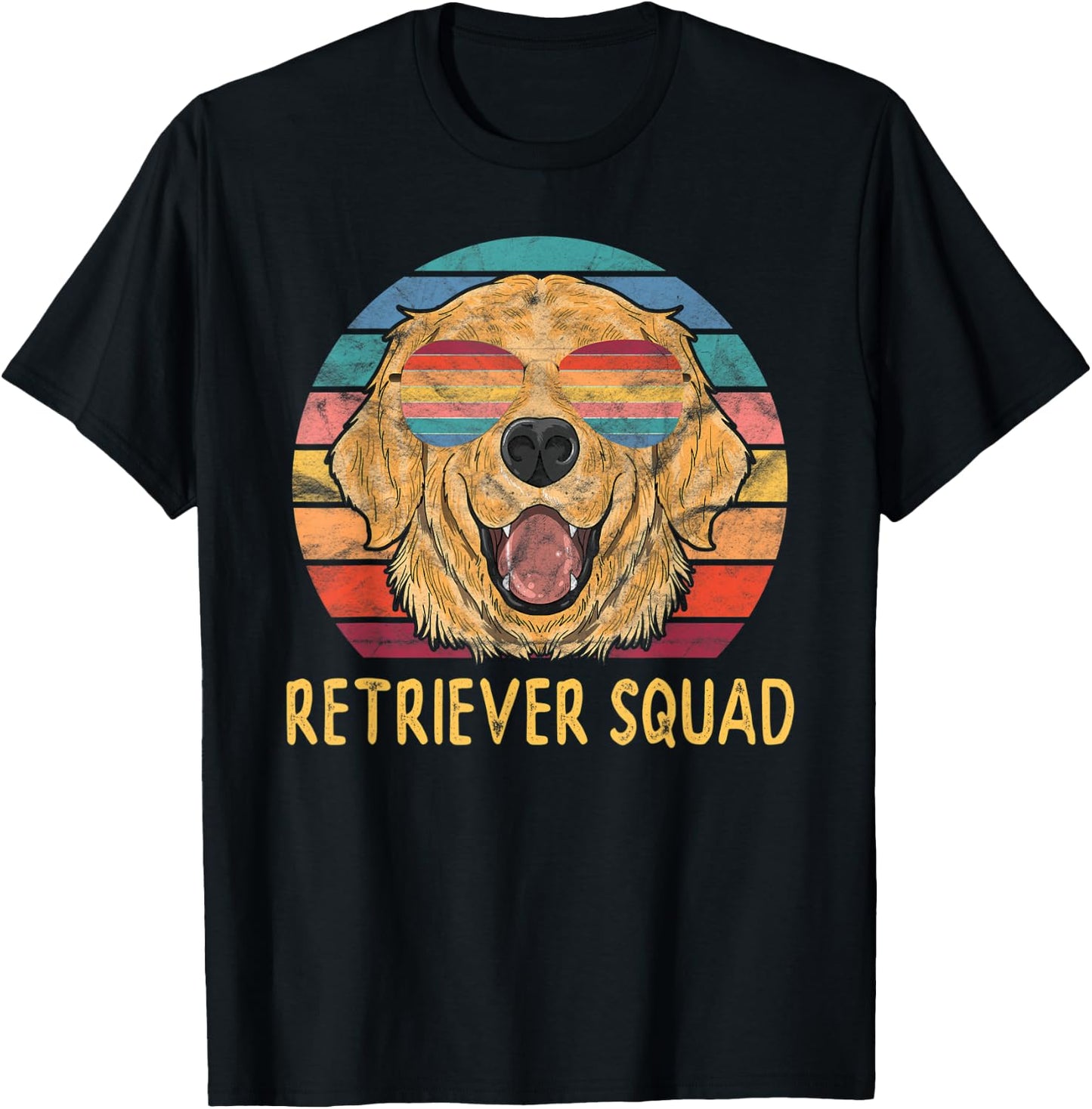 Golden Retriever Dog Squad Retriever Squad Gifts Men Women T-Shirt - T-Shirt | Black