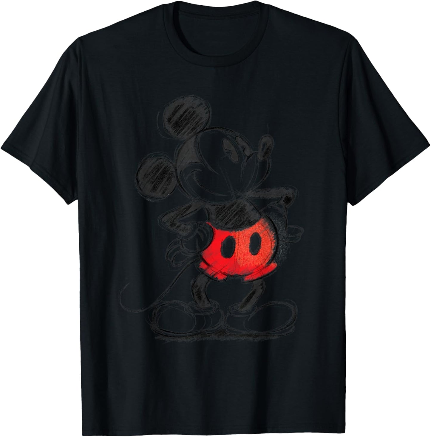 Disney - Mickey Mouse Sketch T-Shirt - T-Shirt | Black