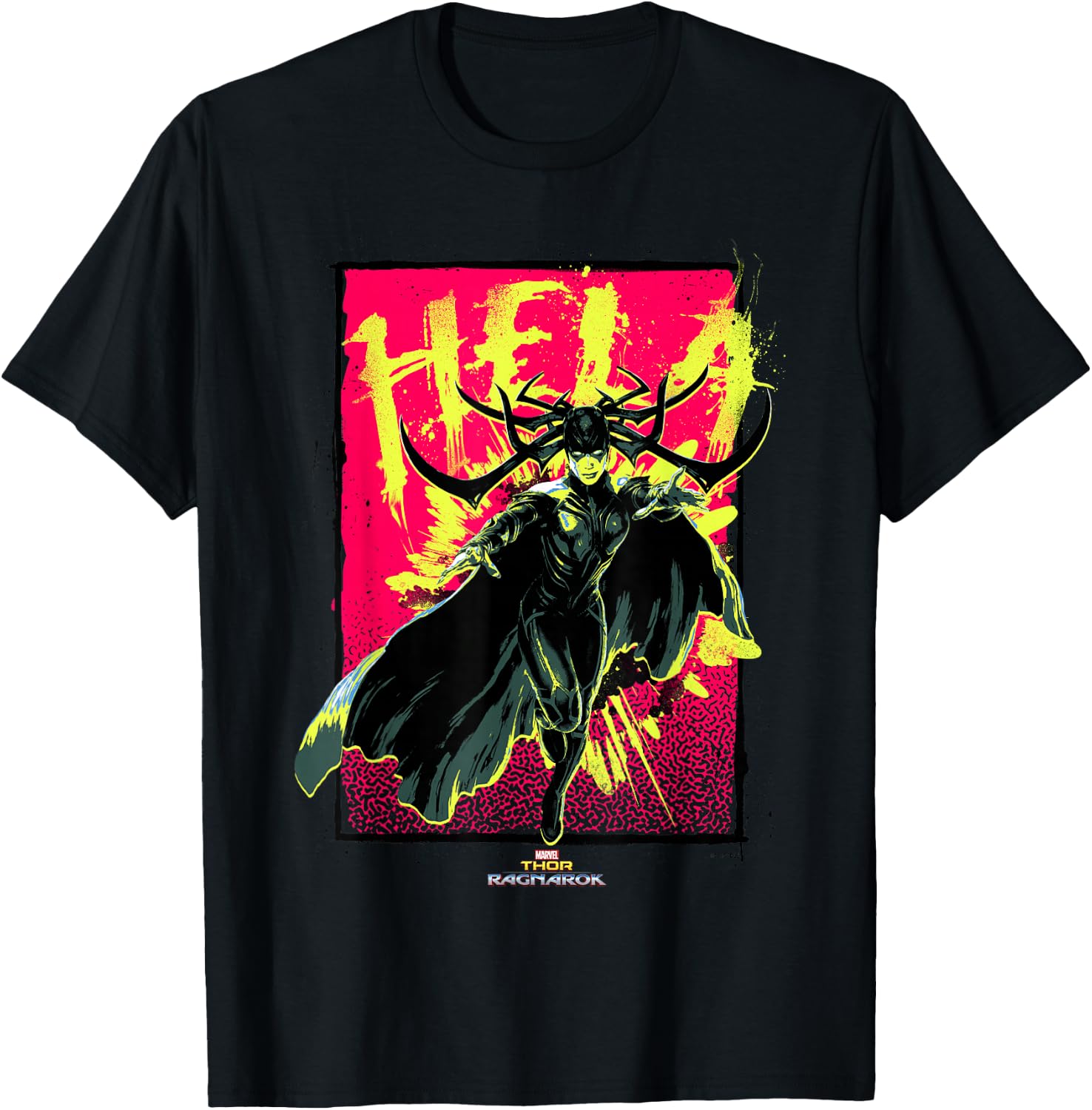 Marvel Thor: Ragnarok Hela Evil of Asgard Punk Rock Poster T-Shirt - T-Shirt | Black