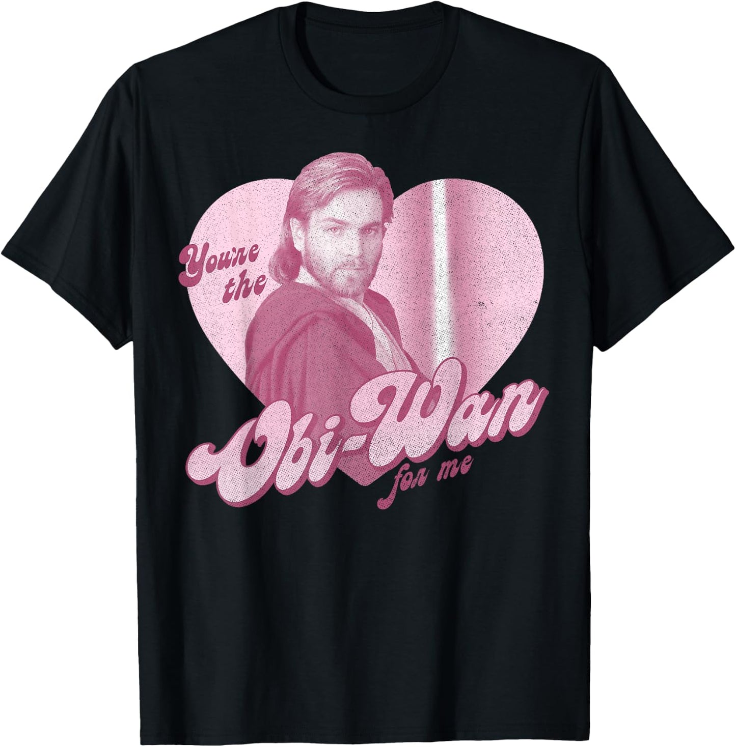 Star Wars Obi-Wan For Me Heart Portrait T-Shirt - T-Shirt | Black