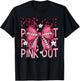Funny Pink Out Breast Cancer Game Day Support Squad Football T-Shirt - T-Shirt | Black