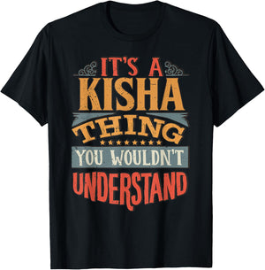 Kisha Name T-Shirt - T-Shirt | Black