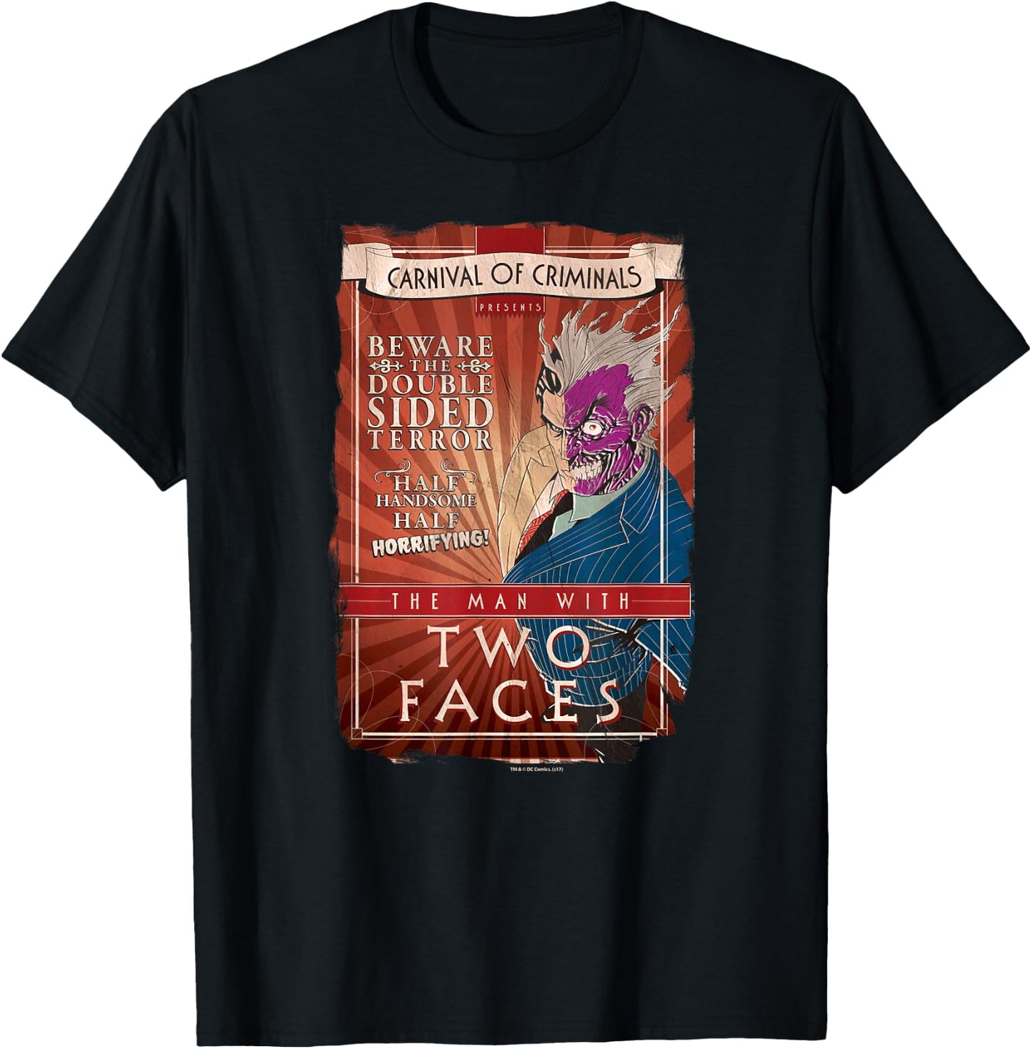 Batman Two-Faces T Shirt T-Shirt - T-Shirt | Black