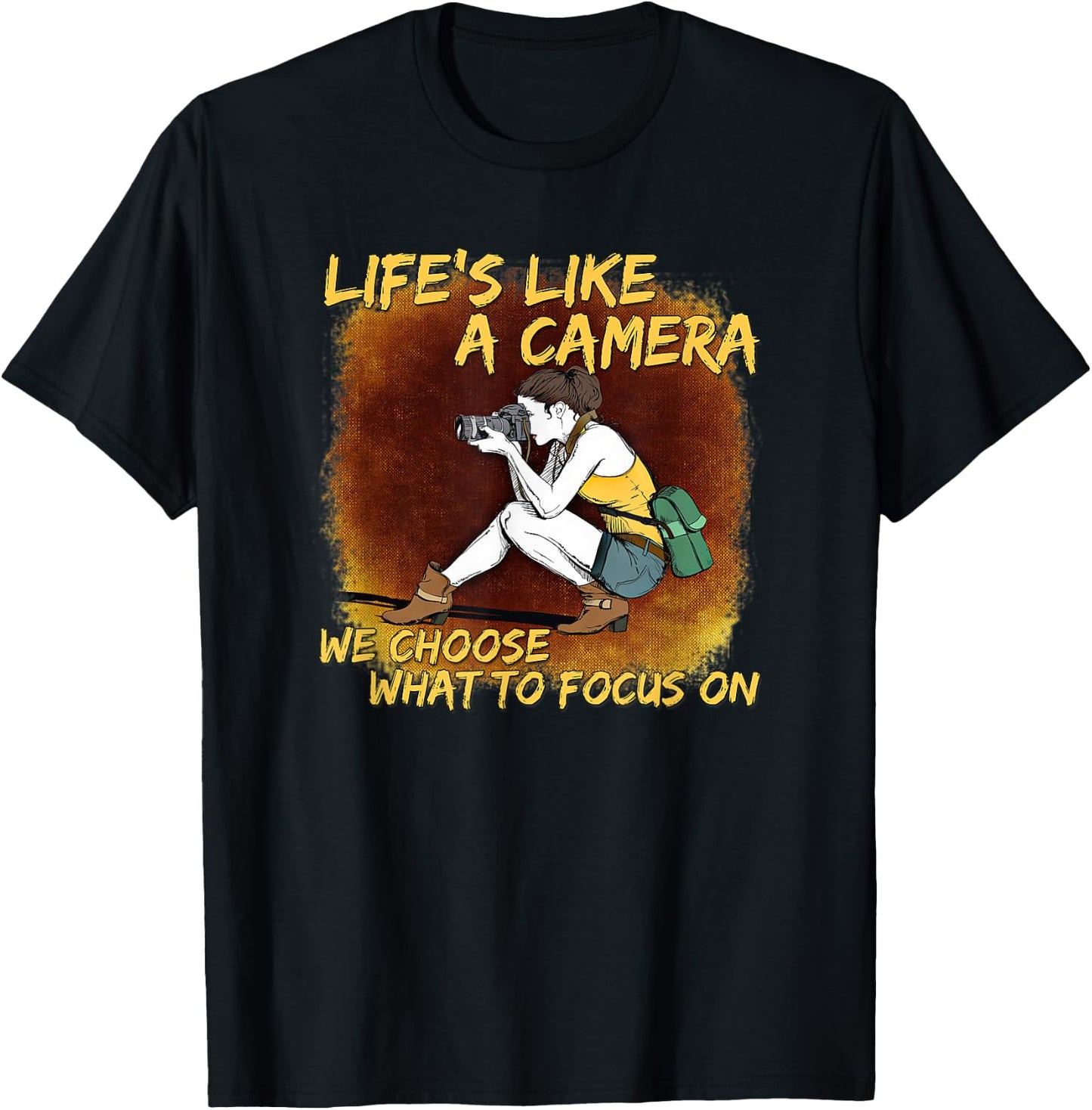 Photography - Life Like A Camera Photographer T-Shirt - T-Shirt | Black
