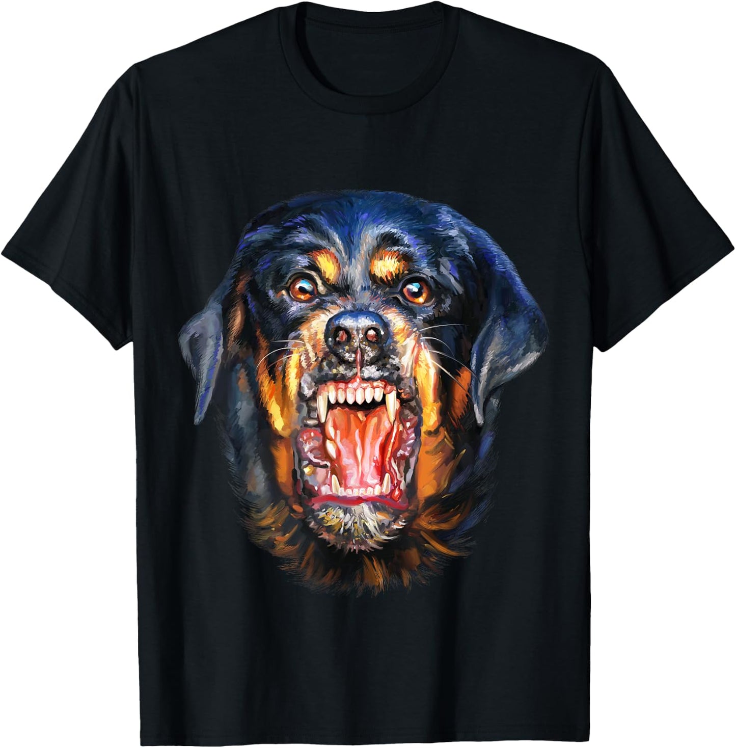 Vicious Rottweiler Dog Barking Women Kids T-Shirt - T-Shirt | Black