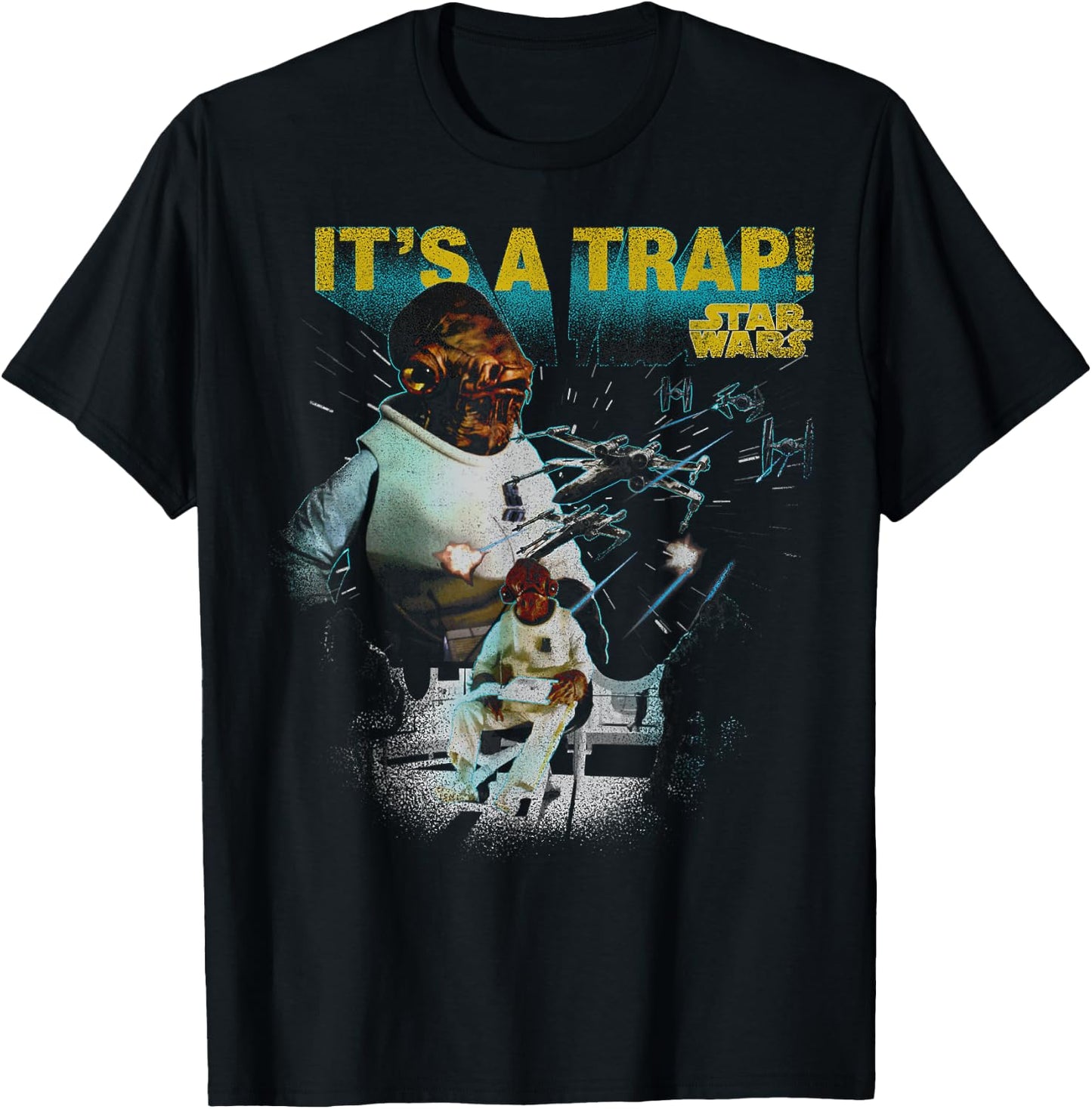 Star Wars Admiral Ackbar X-Wing It's A Trap T-Shirt - T-Shirt | Black