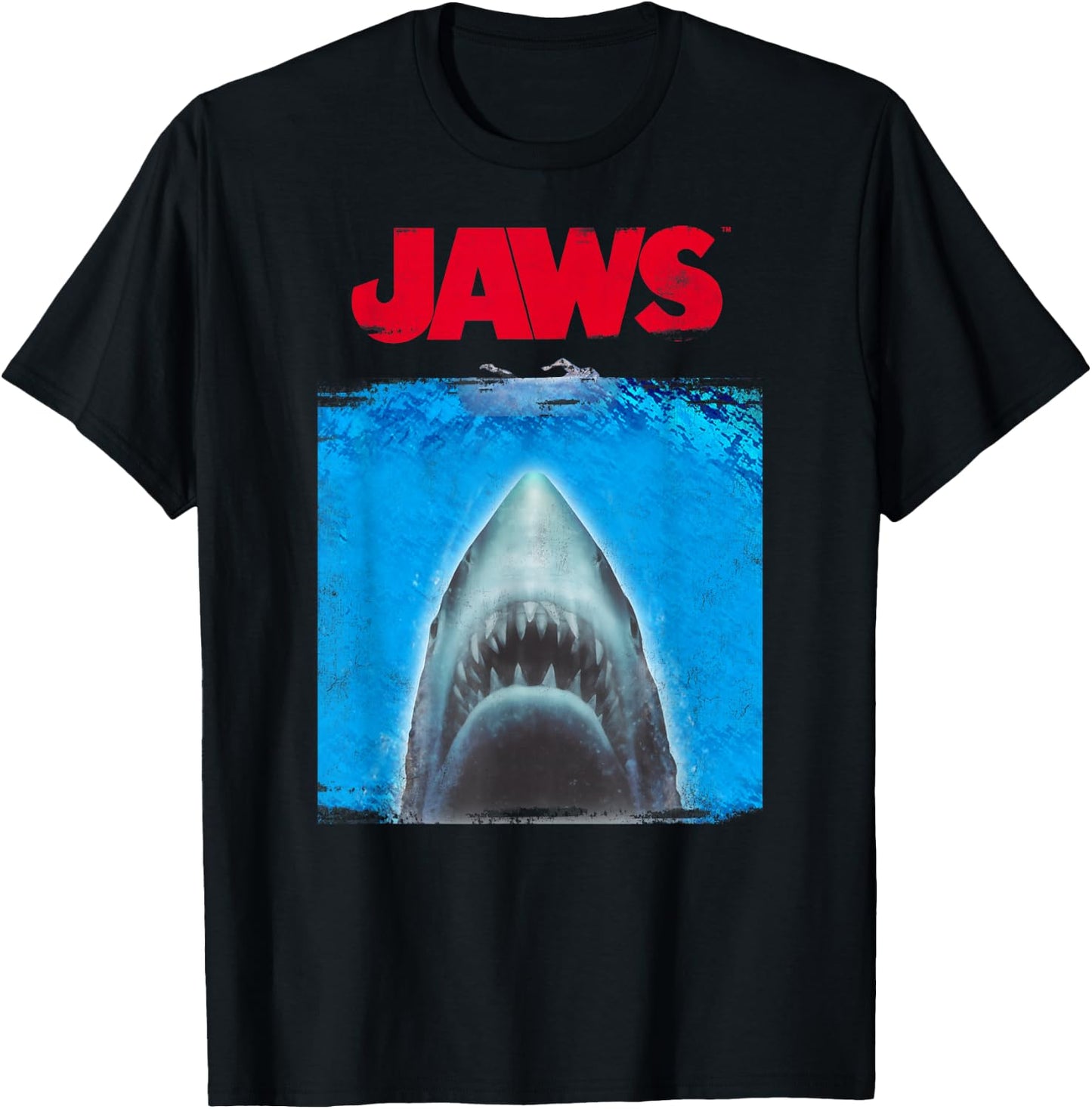 Jaws Silhouette Graphic T-Shirt - T-Shirt | Black