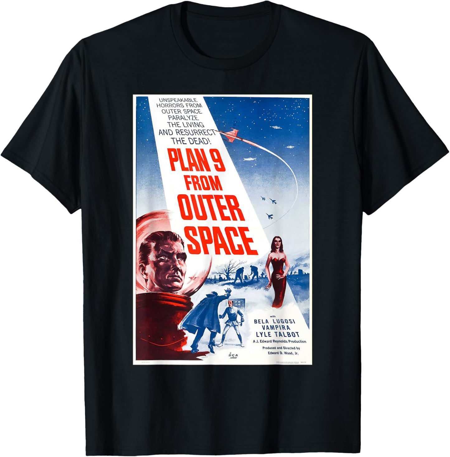 Plan 9 From Outer Space Vintage Poster T-Shirt - T-Shirt | Black