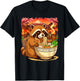 Funny Racoon Eating Ramen Japanese Kawaii Feral Anime Lovers T-Shirt - T-Shirt | Black