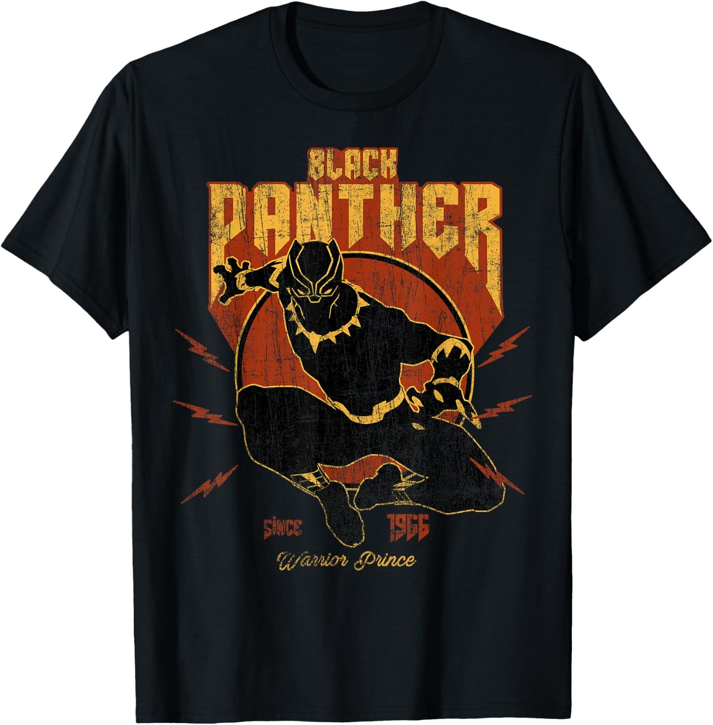 Marvel Black Panther Action Since 1966 Retro Vintage T-Shirt - T-Shirt | Black