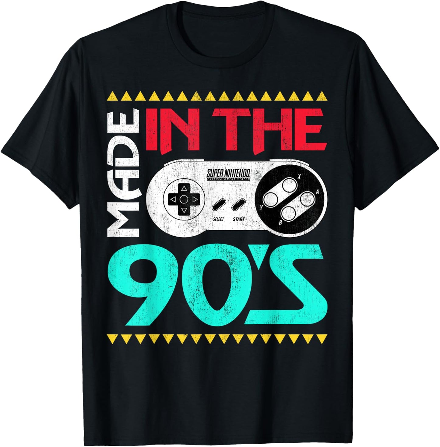 Nintendo SNES Controller Made In The 90's Graphic T-Shirt - T-Shirt | Black