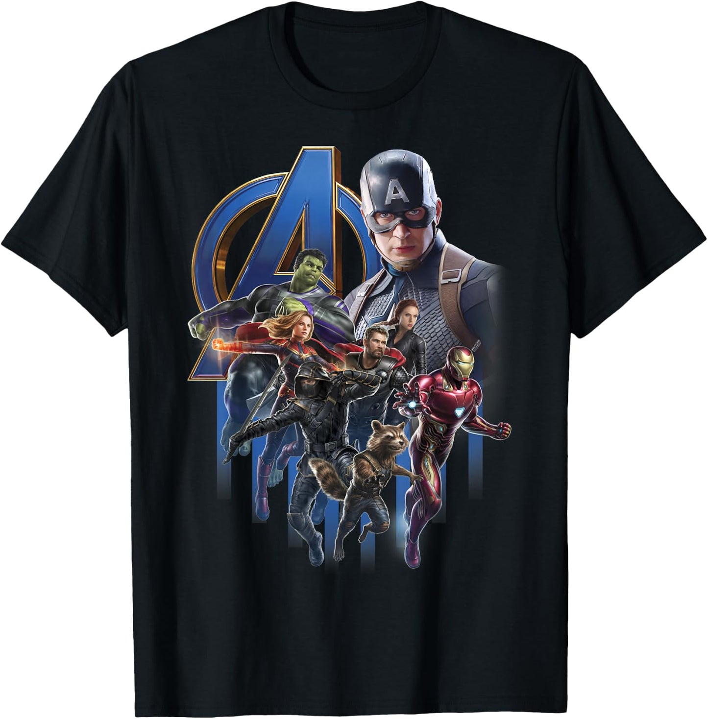 Marvel Avengers Endgame Group Poster Logo Graphic T-Shirt - T-Shirt | Black