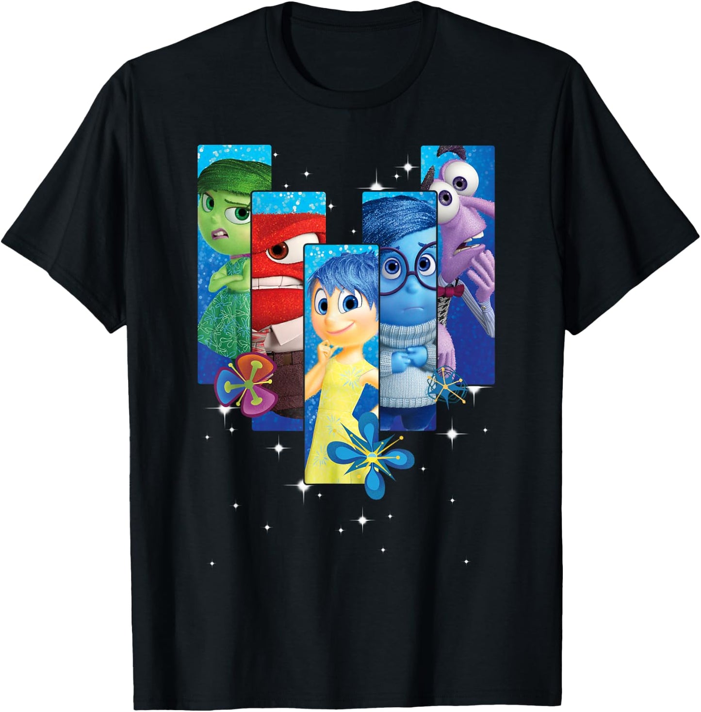 Disney Pixar Inside Out Riley's Emotions Box Up Panels T-Shirt - T-Shirt | Black
