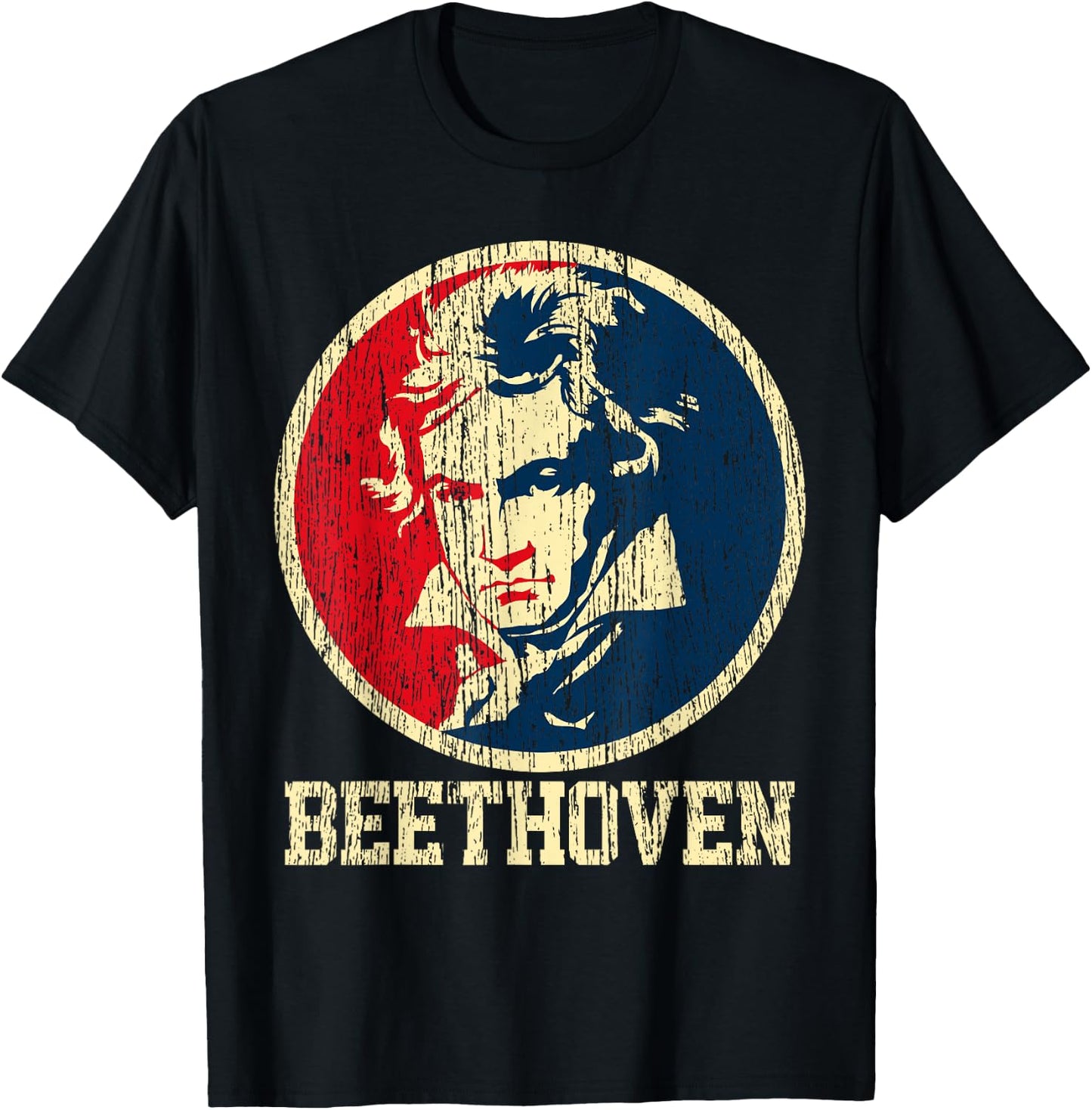 Beethoven Vintage Classical Composer Ludwig Van T-Shirt - T-Shirt | Black