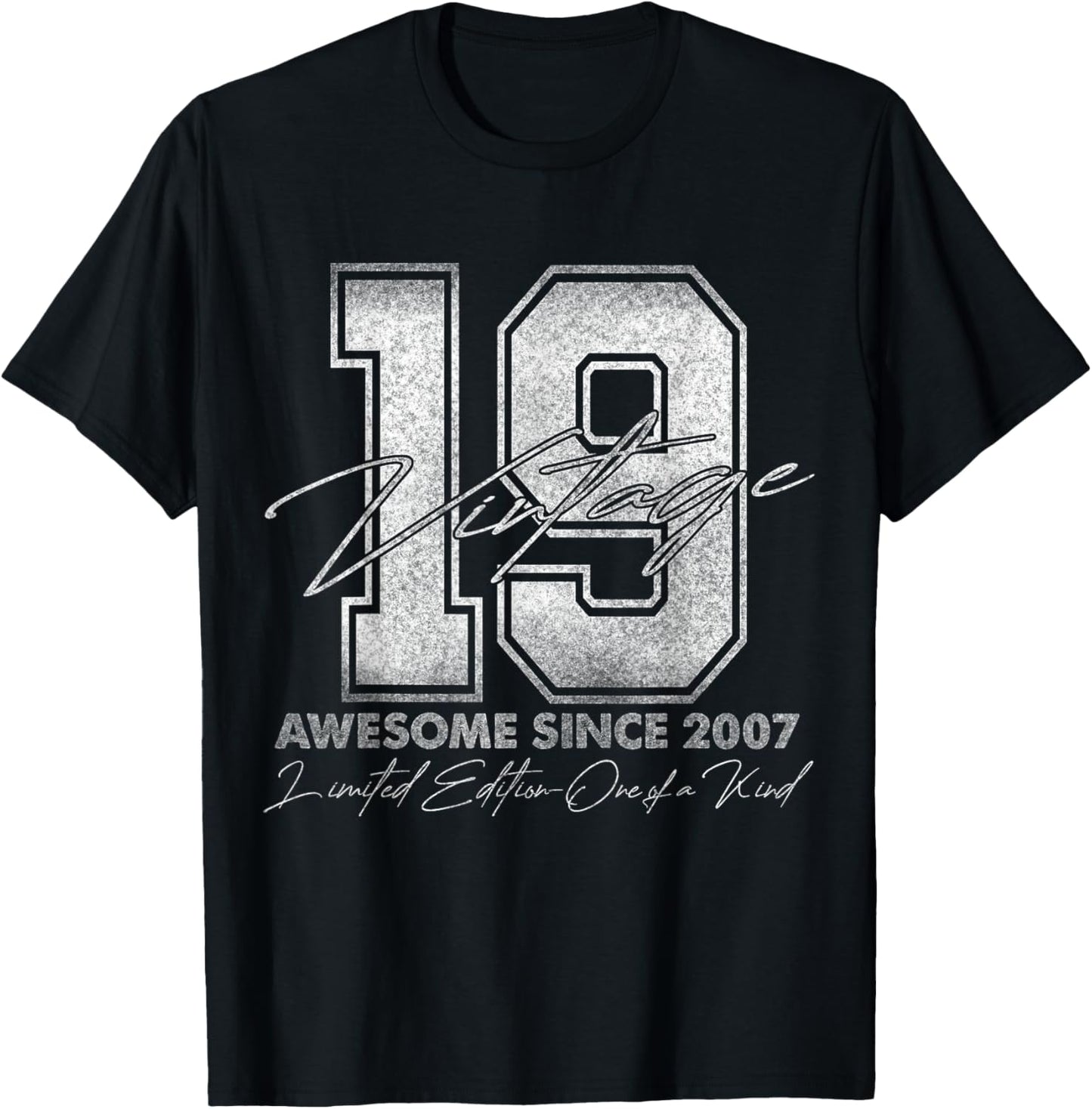 19 Year Old Gifts Vintage 2007 Limited Edition 19th Birthday T-Shirt - T-Shirt | Black