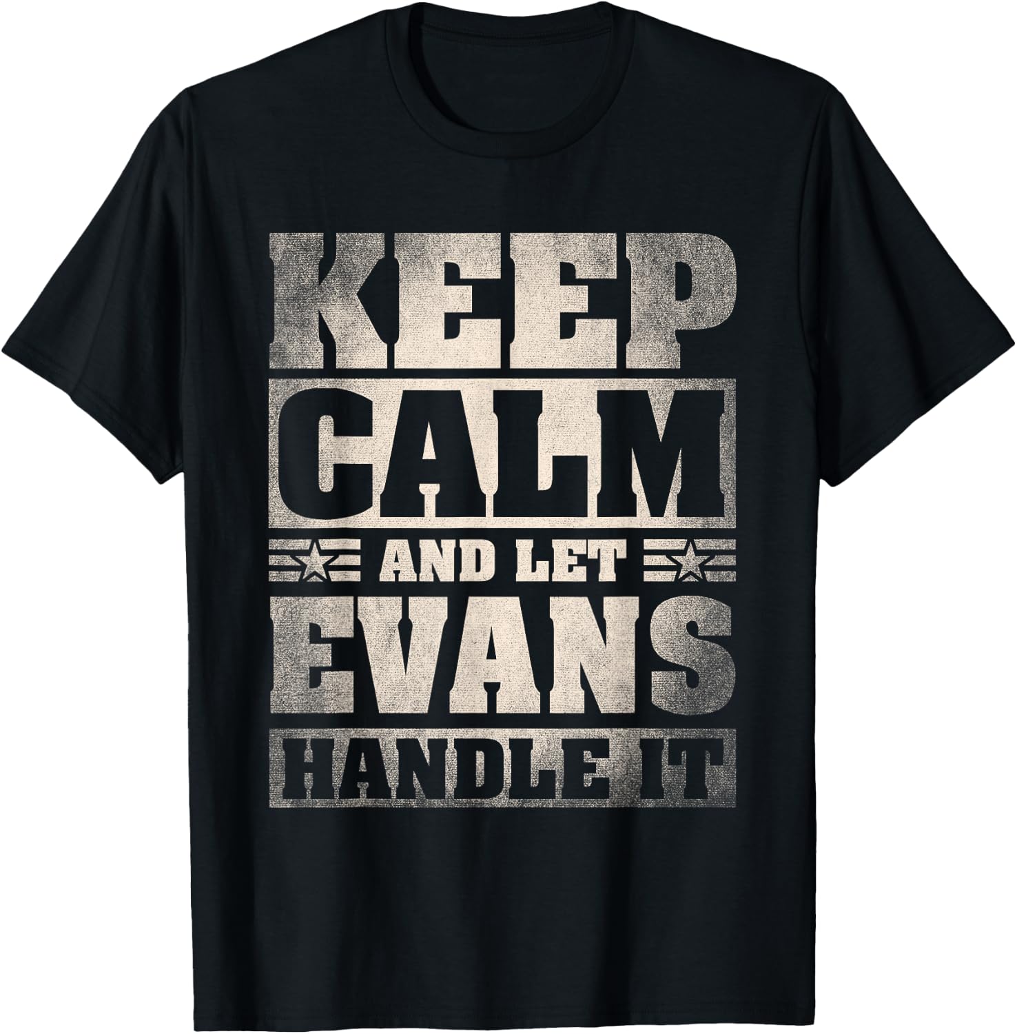 Evans Name Shirt Personalized Evans Last Name T-Shirt - T-Shirt | Black