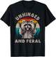 Unhinged and Feral Raccoon Cute Feral Girl Racoon Lover T-Shirt - T-Shirt | Black