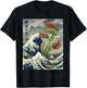 Venus Fly Trap Great Wave Kanagawa Hokusai Japanese Garden T-Shirt - T-Shirt | Black