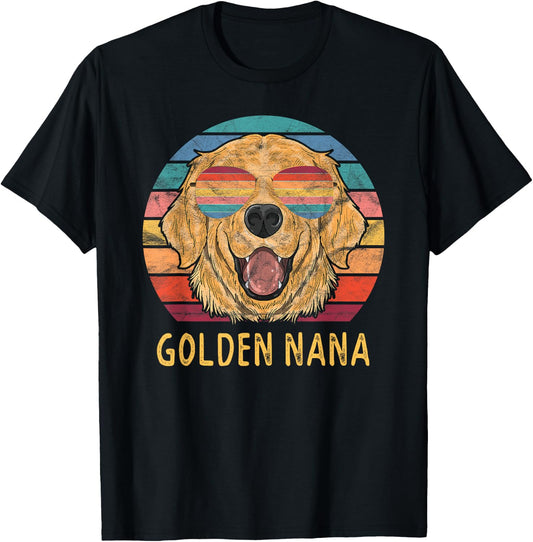 Golden Retriever Nana Gifts Golden Retriever Grandma T-Shirt - T-Shirt | Black