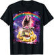 Space Cat Llama Pug Riding Nachos T-Shirt - T-Shirt | Black