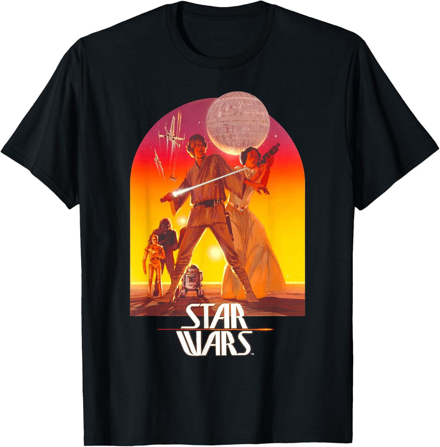 Star Wars Ralph McQuarrie Luke and Leia Alderaan T-Shirt - T-Shirt | Black
