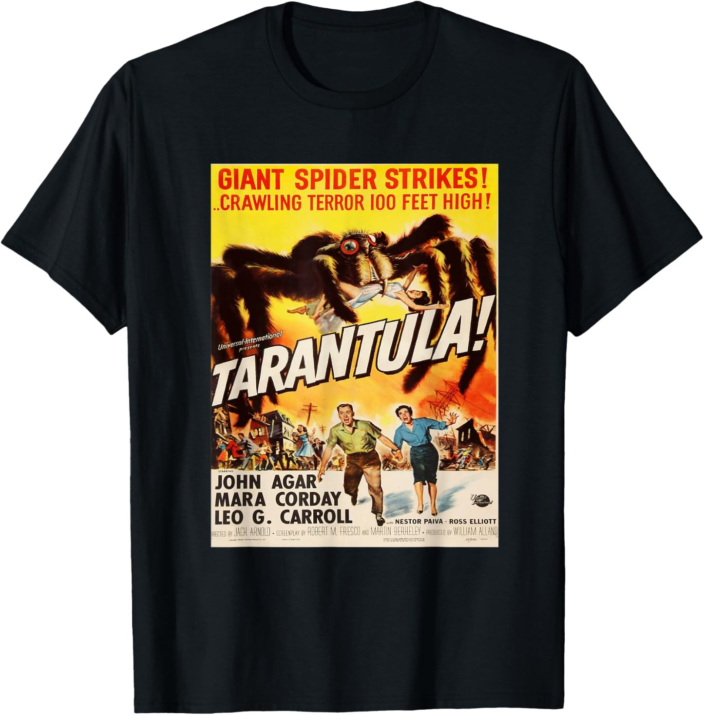 Giant Spider Tarantula, Sci-fi vintage movie poster T-Shirt - T-Shirt | Black