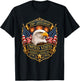 USA 250th Anniversary 4th July American Flag Eagle Semiquin T-Shirt - T-Shirt | Black