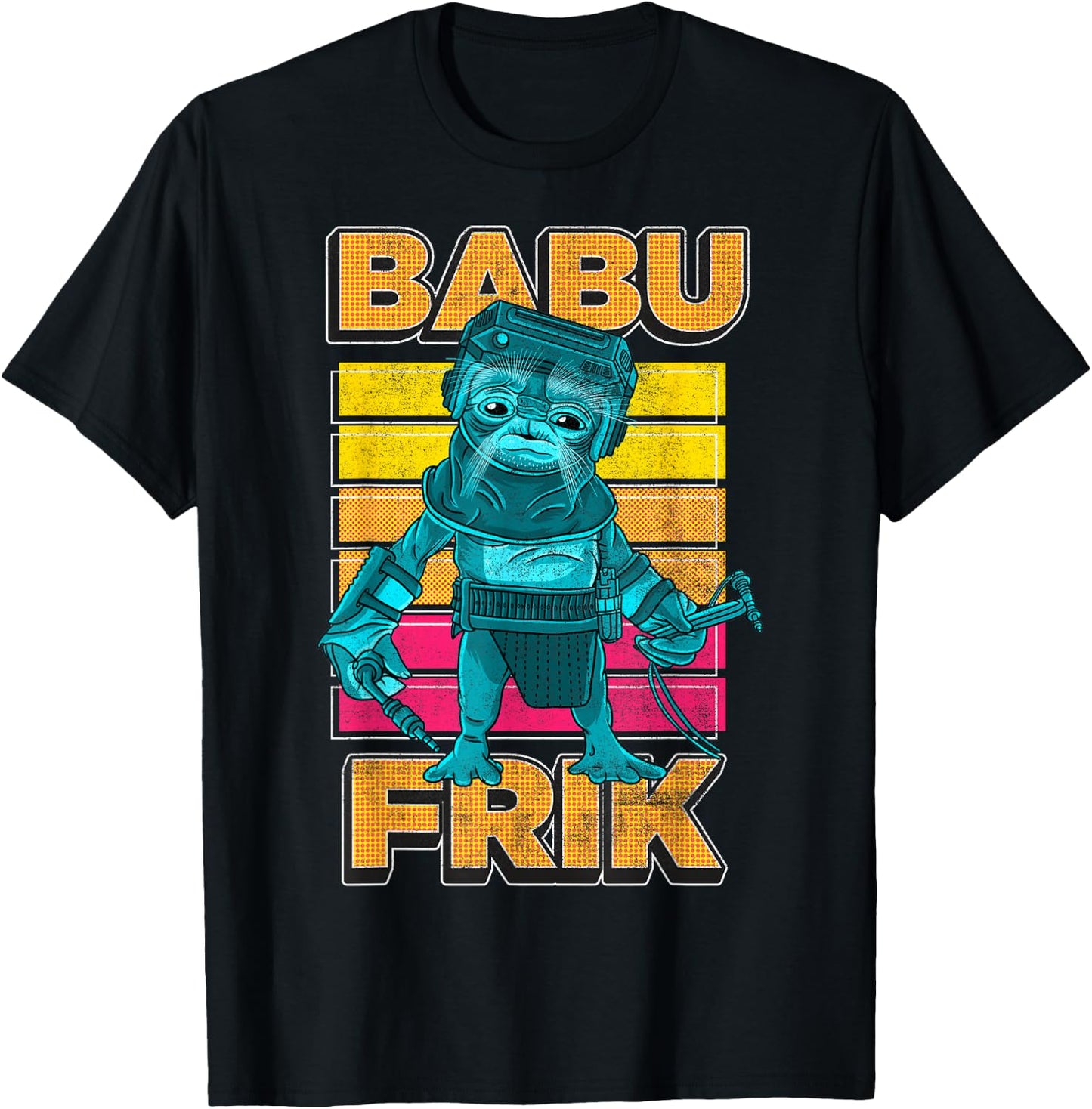 Star Wars The Rise Of Skywalker Babu Frik Pop Art Portrait T-Shirt - T-Shirt | Black