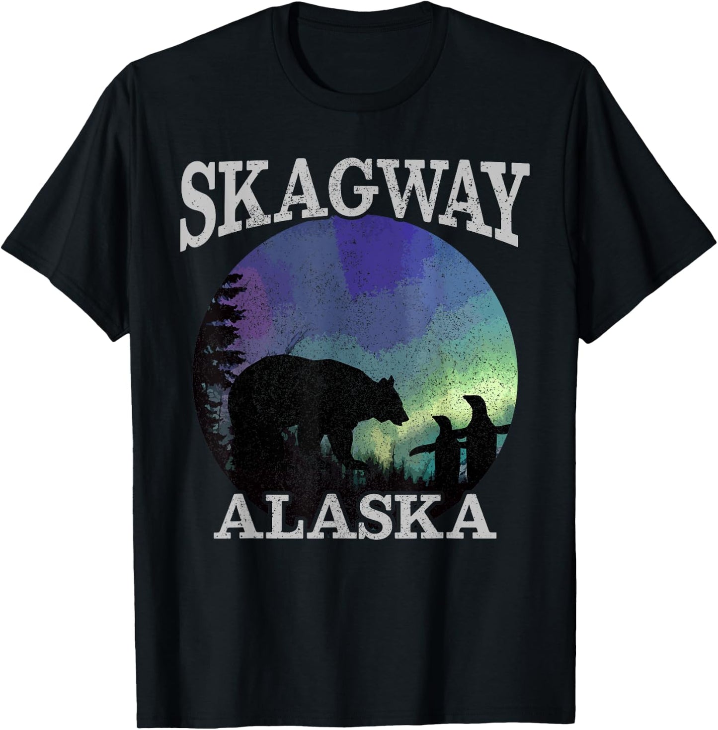 Skagway Alaska - Polar Bear Penguin Souvenir Gift T-Shirt - T-Shirt | Black