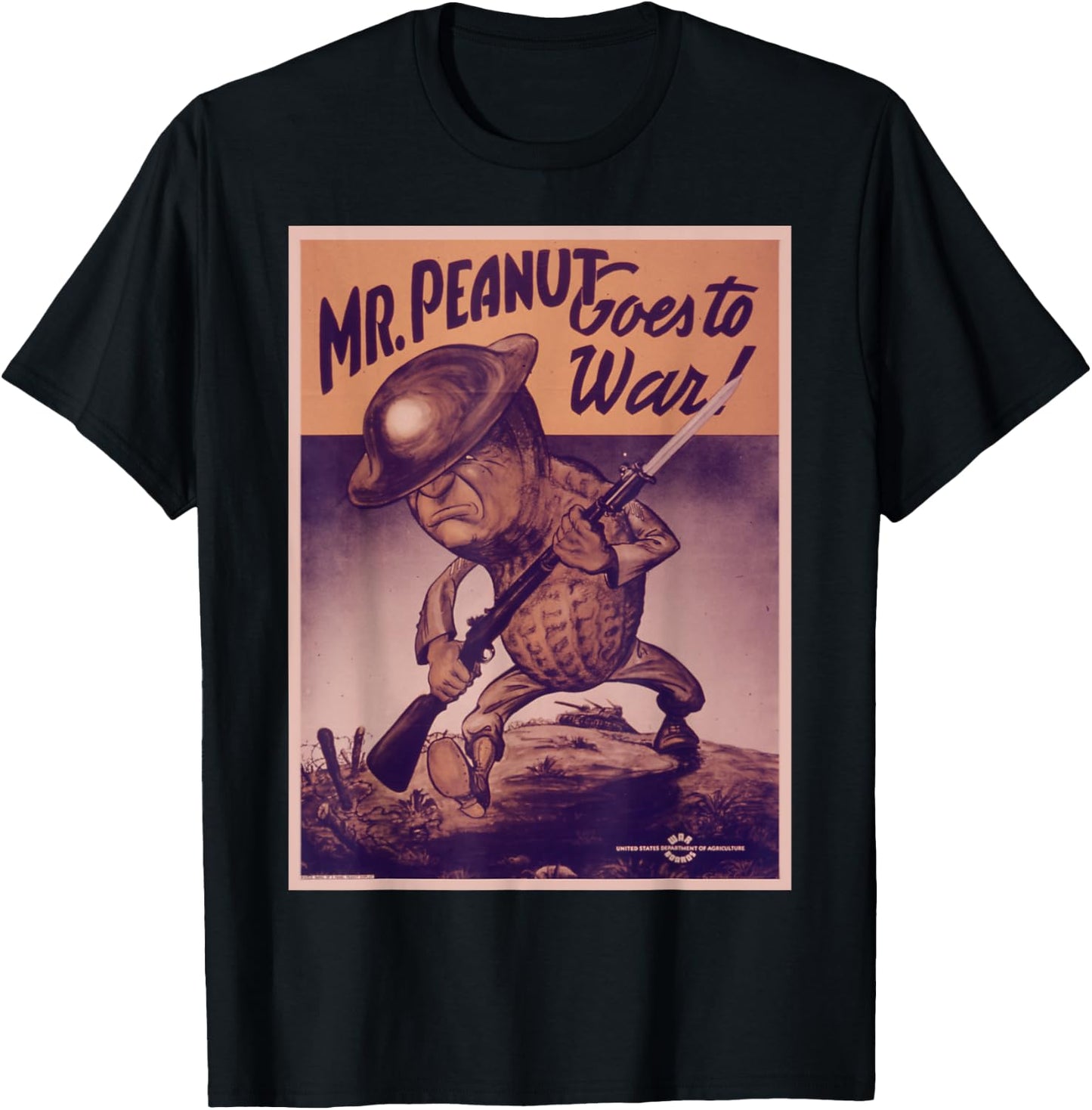 Vintage poster - Mr. Peanut Goes to War T-Shirt - T-Shirt | Black