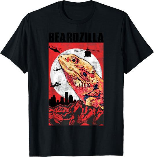 Bearded Dragon Gift Beardzilla Funny Bearded Dragon T-Shirt - T-Shirt | Black