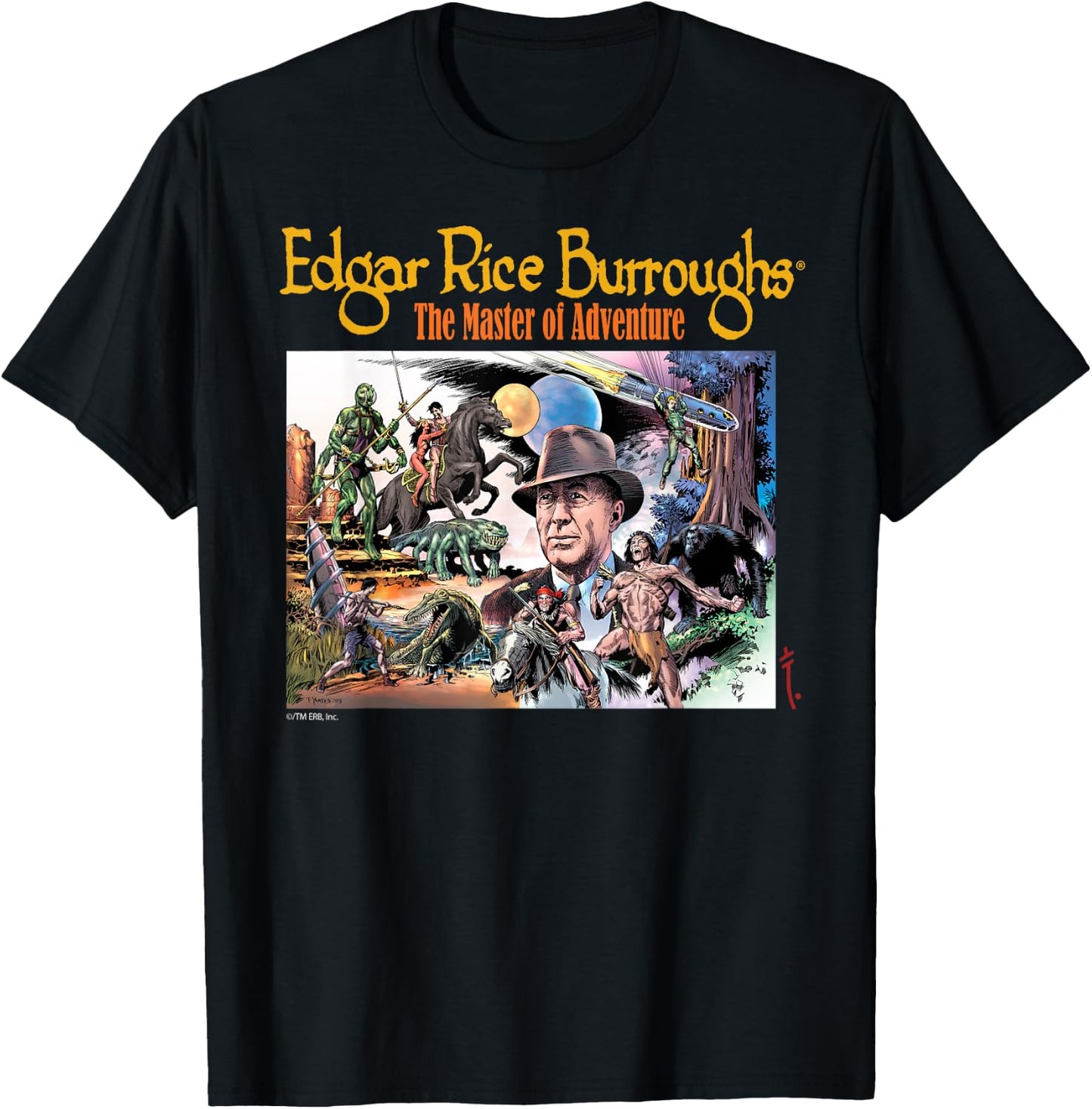 Edgar Rice Burroughs - Master of Adventure T-Shirt - T-Shirt | Black