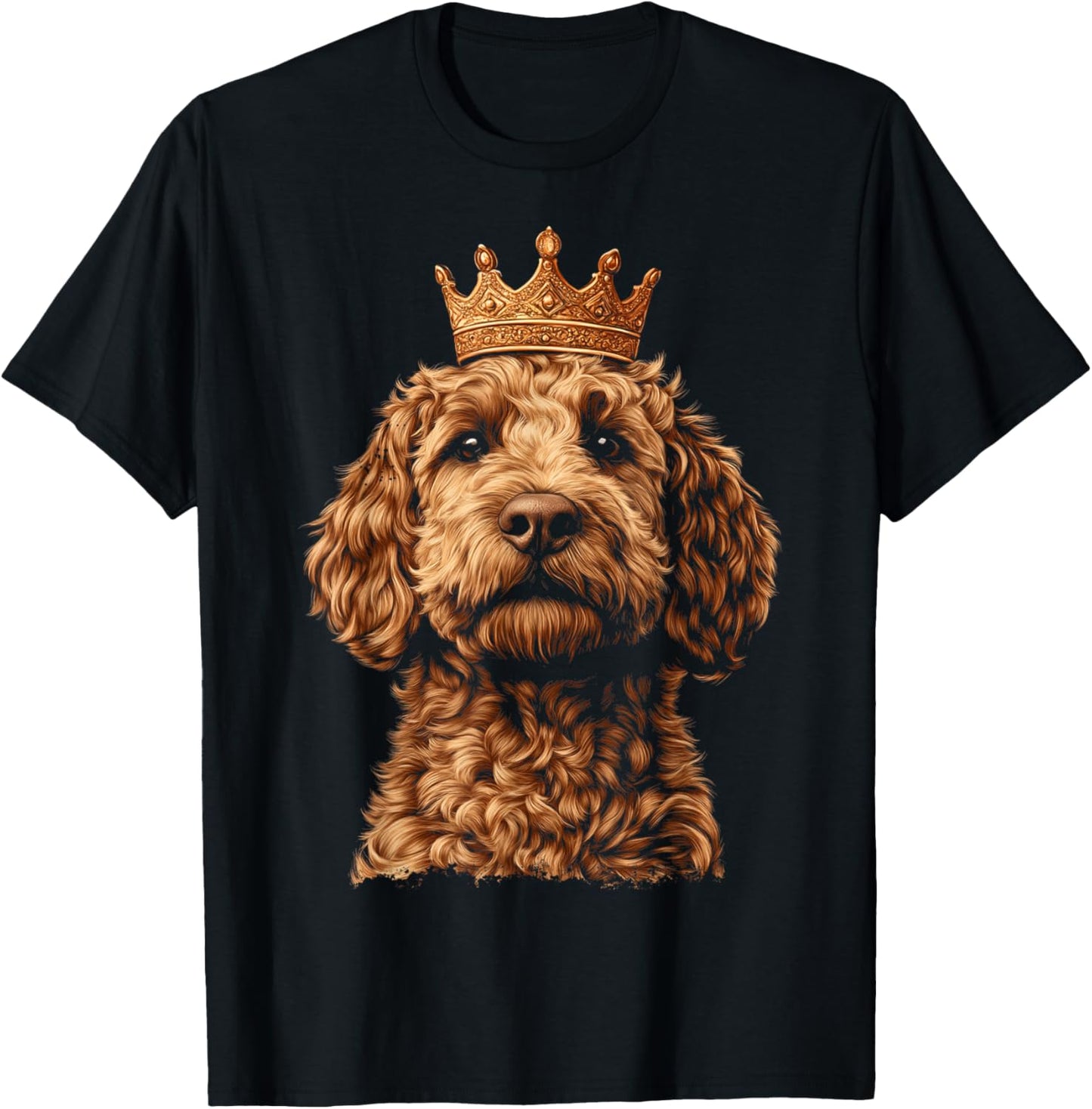 Goldendoodle King Crown T-Shirt - T-Shirt | Black